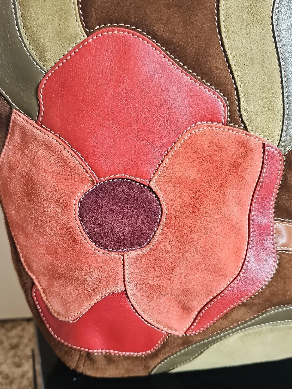 RARE Vintage 2006 Coach Limited Edition "Poppy for Peace" Suede Tote 9259 - EUC - Picture 12 of 15